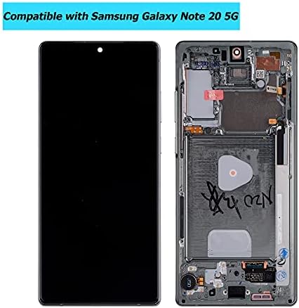 Vvsıaleek ile Uyumlu Samsung Galaxy Note20 SM-N980F SM-N980F/DS 6.7 inç Siyah Çerçeve ile LCD Dokunmatik Ekran Araçları