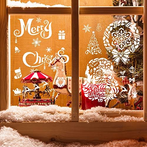 35 Parça Noel Kullanımlık Büyük Şablonlar Merry Christmas Şablonlar Şablon Ahşap üzerine Boyama için Mektuplar Desenler Boyama
