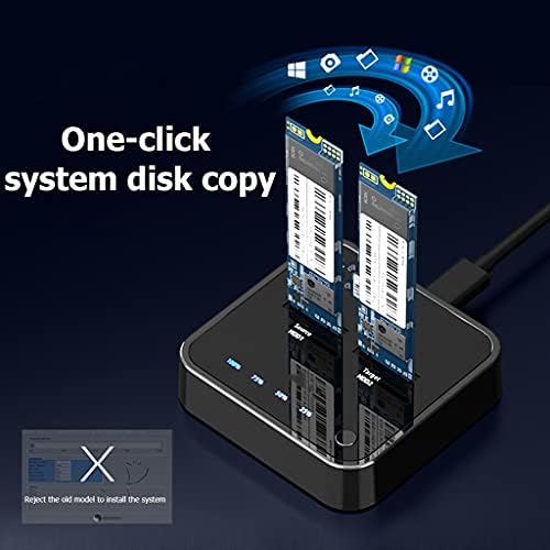 JAHH harici sabit diskler USB 3.1 Tip C M. 2 Çift Bay harici sabit disk Yerleştirme İstasyonu Çevrimdışı Klon M2 SSD Destekler